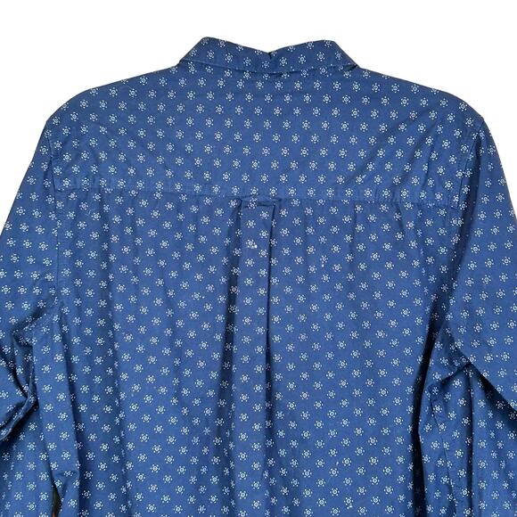 Kenneth Cole New York Men Shirt Size Medium Blue Cotton Career Casual Button Up - Picture 3 of 9